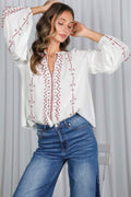 Bohemian Embroidered Blouse