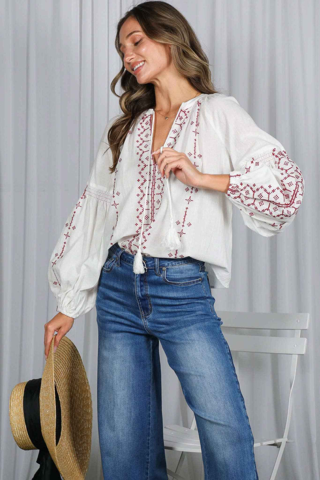Bohemian Embroidered Blouse