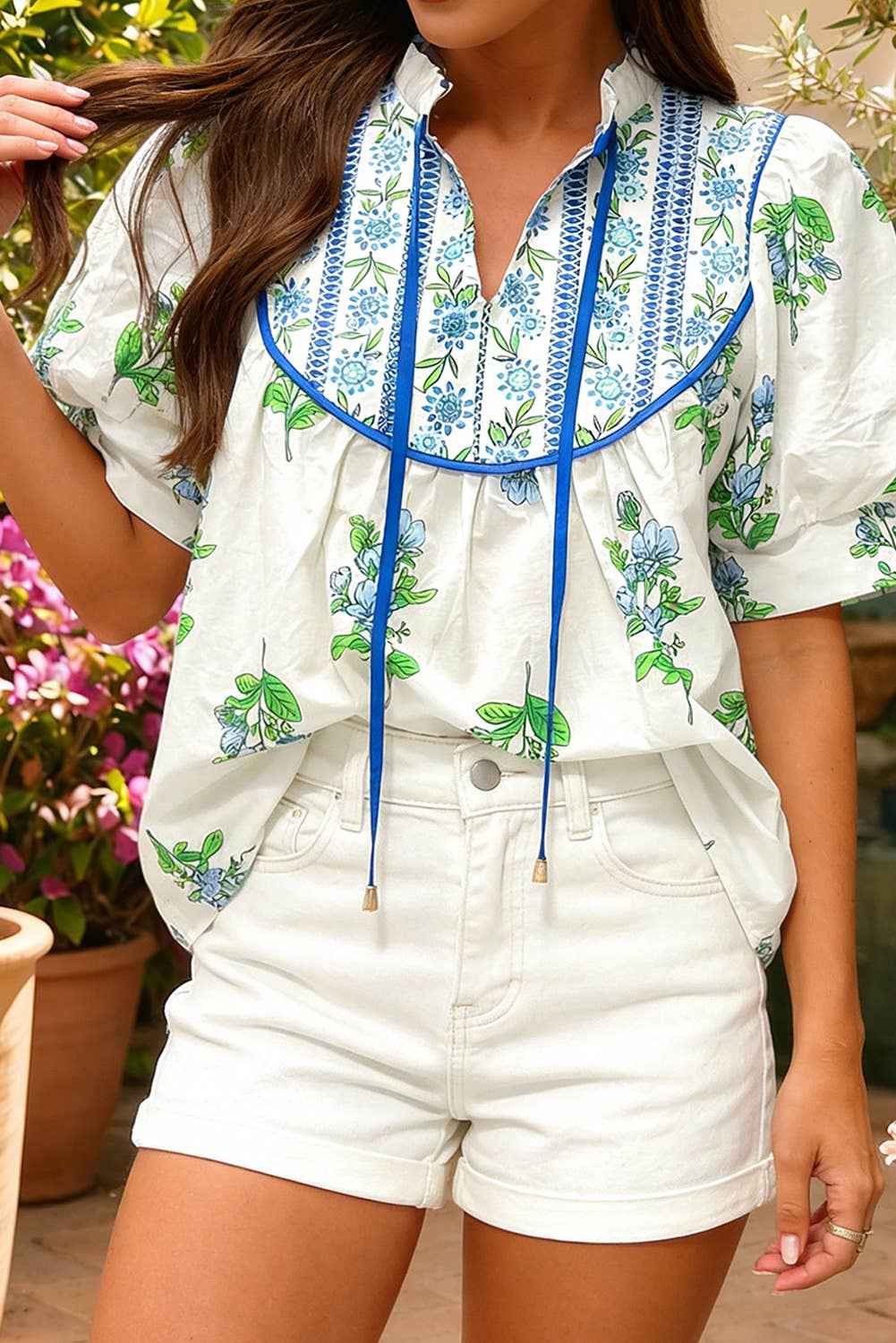 Bohemian Puff Sleeve Top
