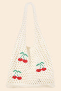 Cherry Print Net Shoulder Bag