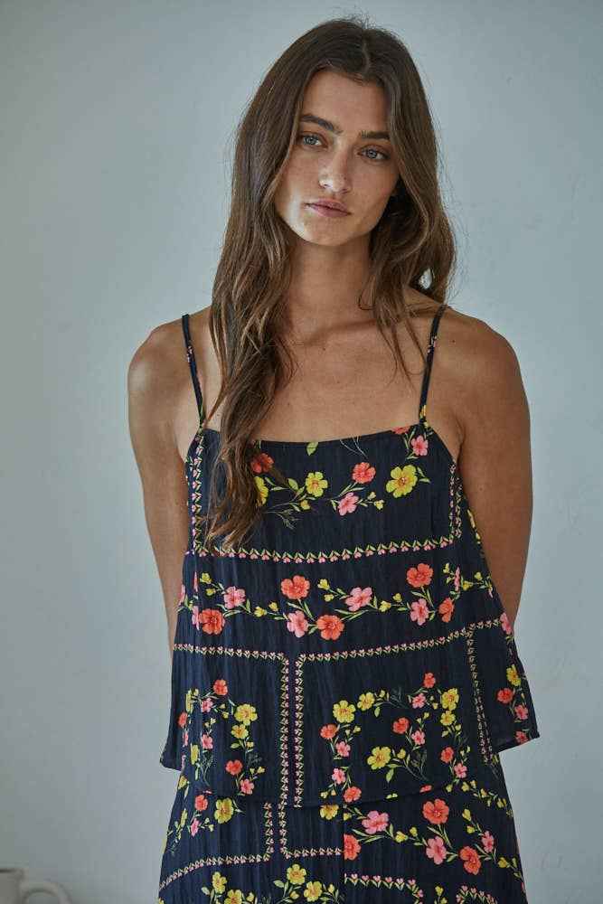 Floral Spaghetti Top