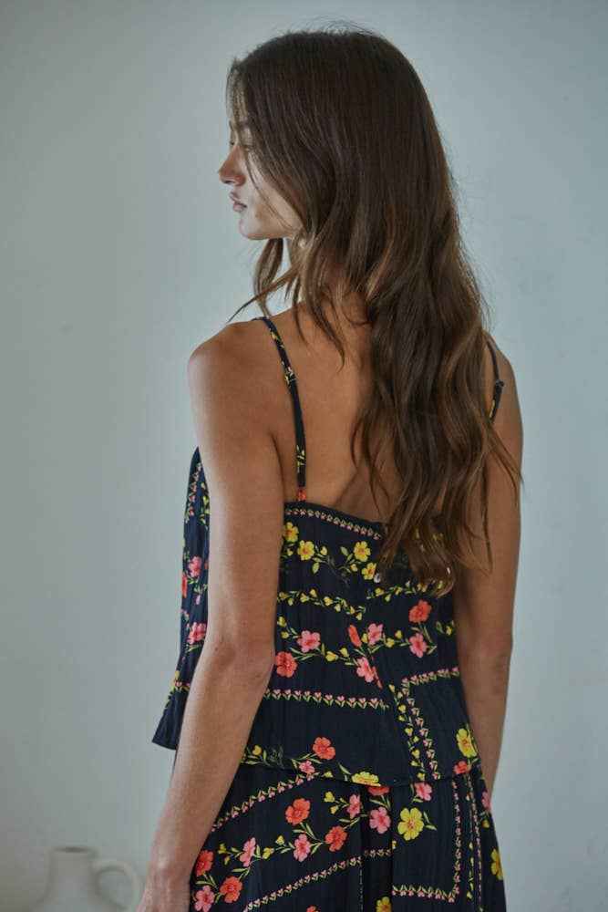 Floral Spaghetti Top