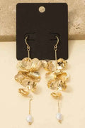 Flowers And Pearl Earrings