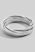 Silver belt on a light gray background