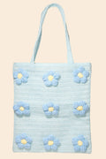 Knitted Flower Tote Bag