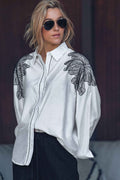 Leaf Shoulder Blouse