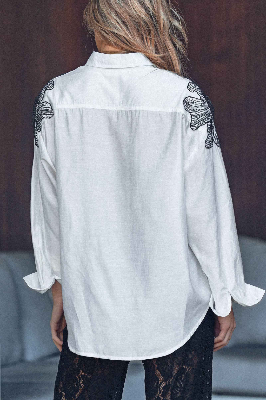 Leaf Shoulder Blouse