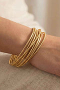 Metallic Bangle Bracelets Set
