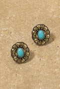 Oval Turquoise Earrings