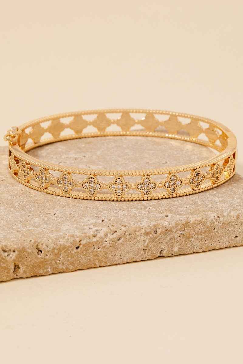Pave Clover Bracelet