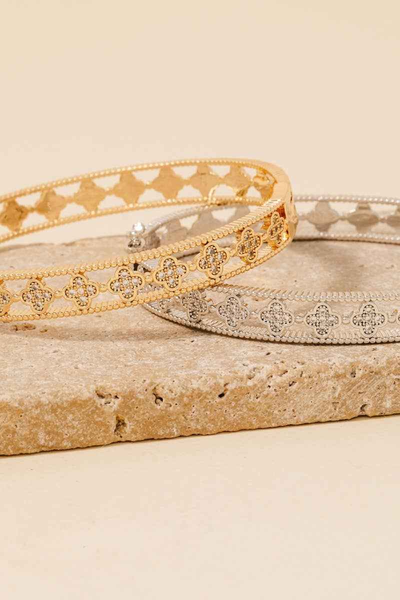 Pave Clover Bracelet
