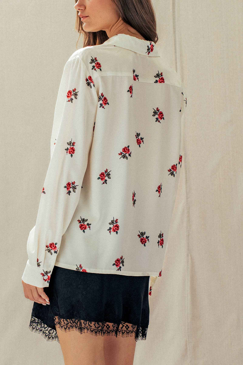 Rose Satin Blouse