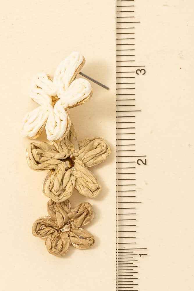Triple Flower Earrings