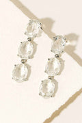 Triple Gem Earrings