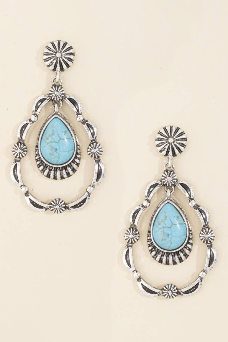 Turquoise Chandelier Earrings