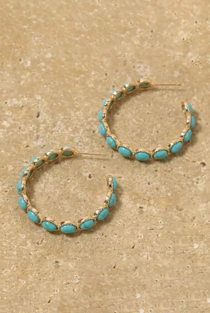 Turquoise Hoop Earrings