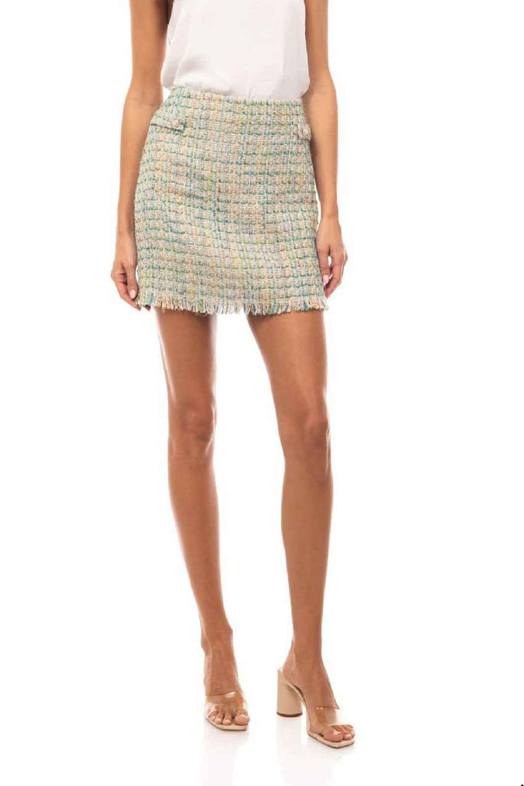 Tweed Fringe Skirt