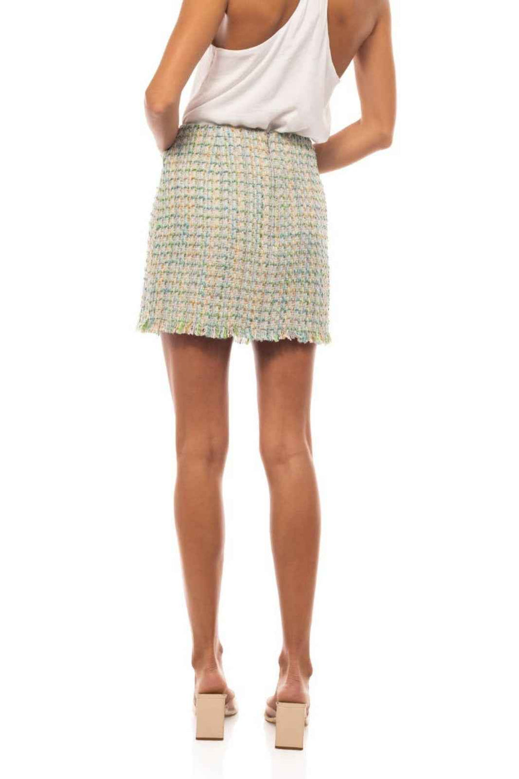 Tweed Fringe Skirt