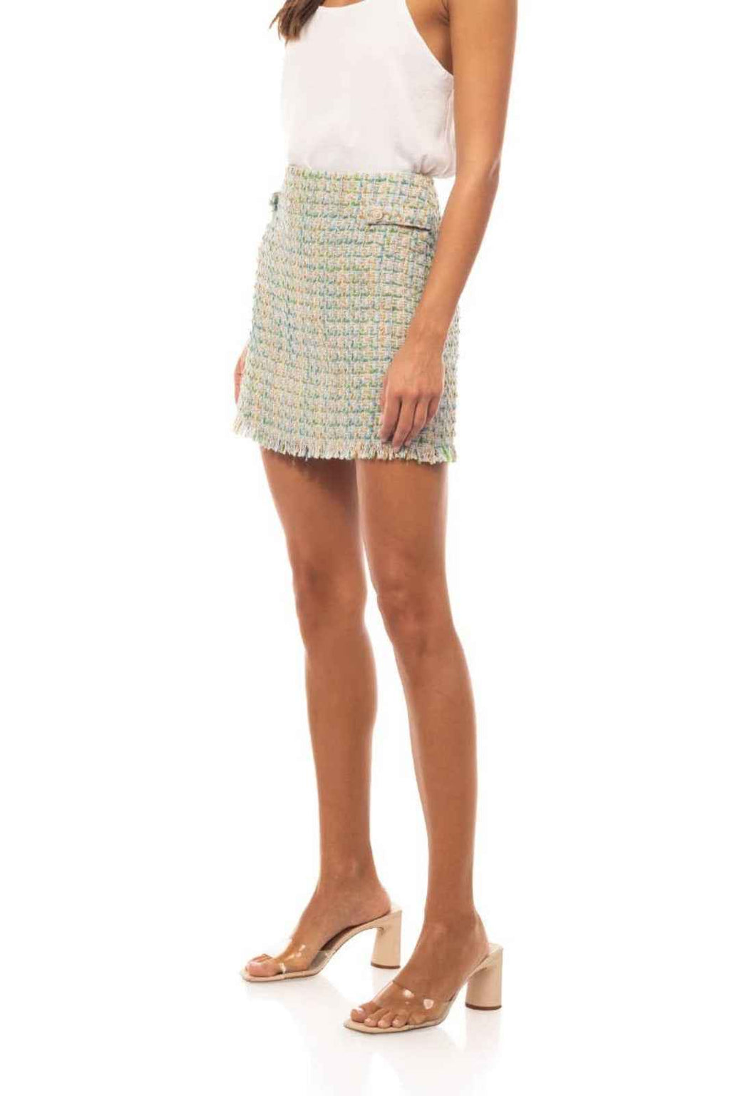 Tweed Fringe Skirt