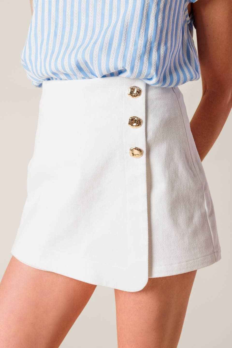 White Skort
